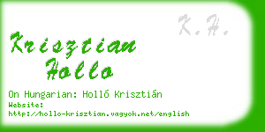krisztian hollo business card