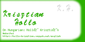 krisztian hollo business card